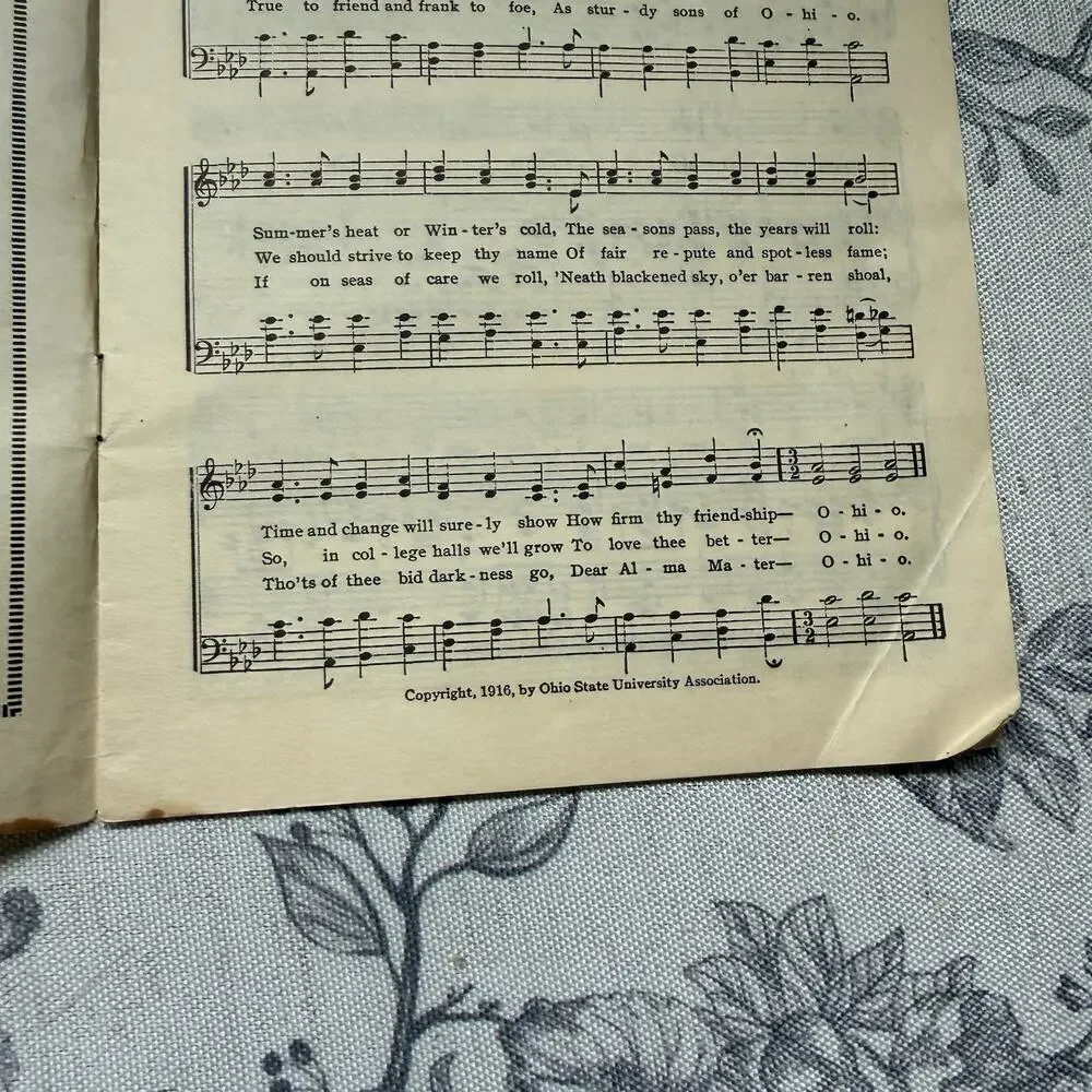 Vtg 1916 Ohio State University Songs Yells Booklet College Cheer Rare Collector